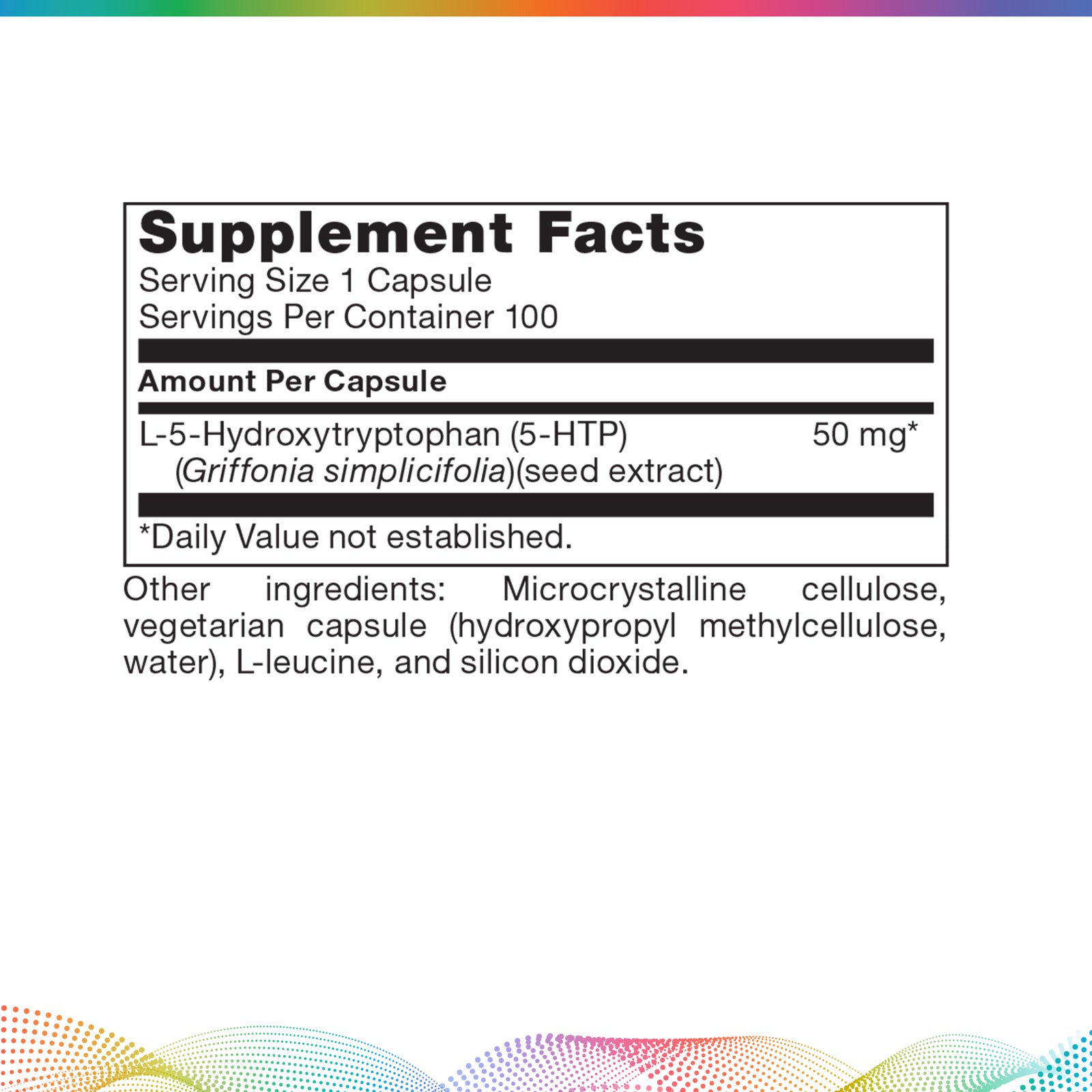 5-HTP - 50 mg, 100 cápsulas