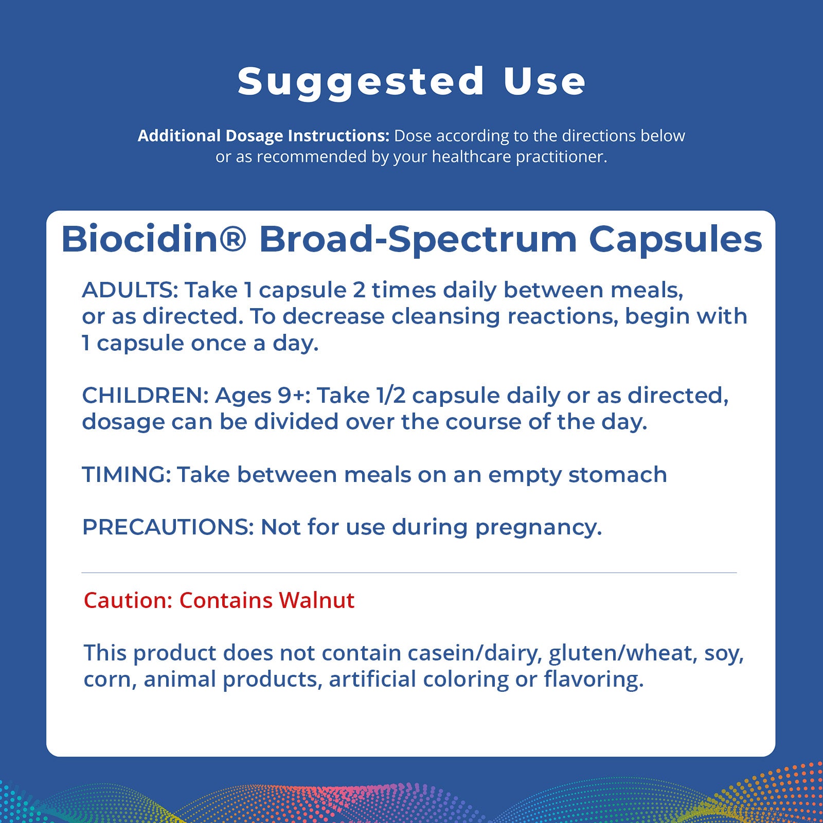 Biocidin de amplio espectro, 90 cápsulas