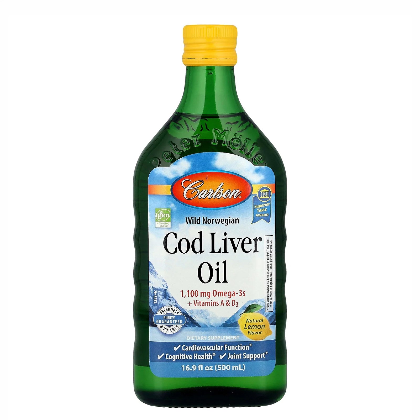 Carlson's Cod Liver Oil (Lemon) - 500 ml.