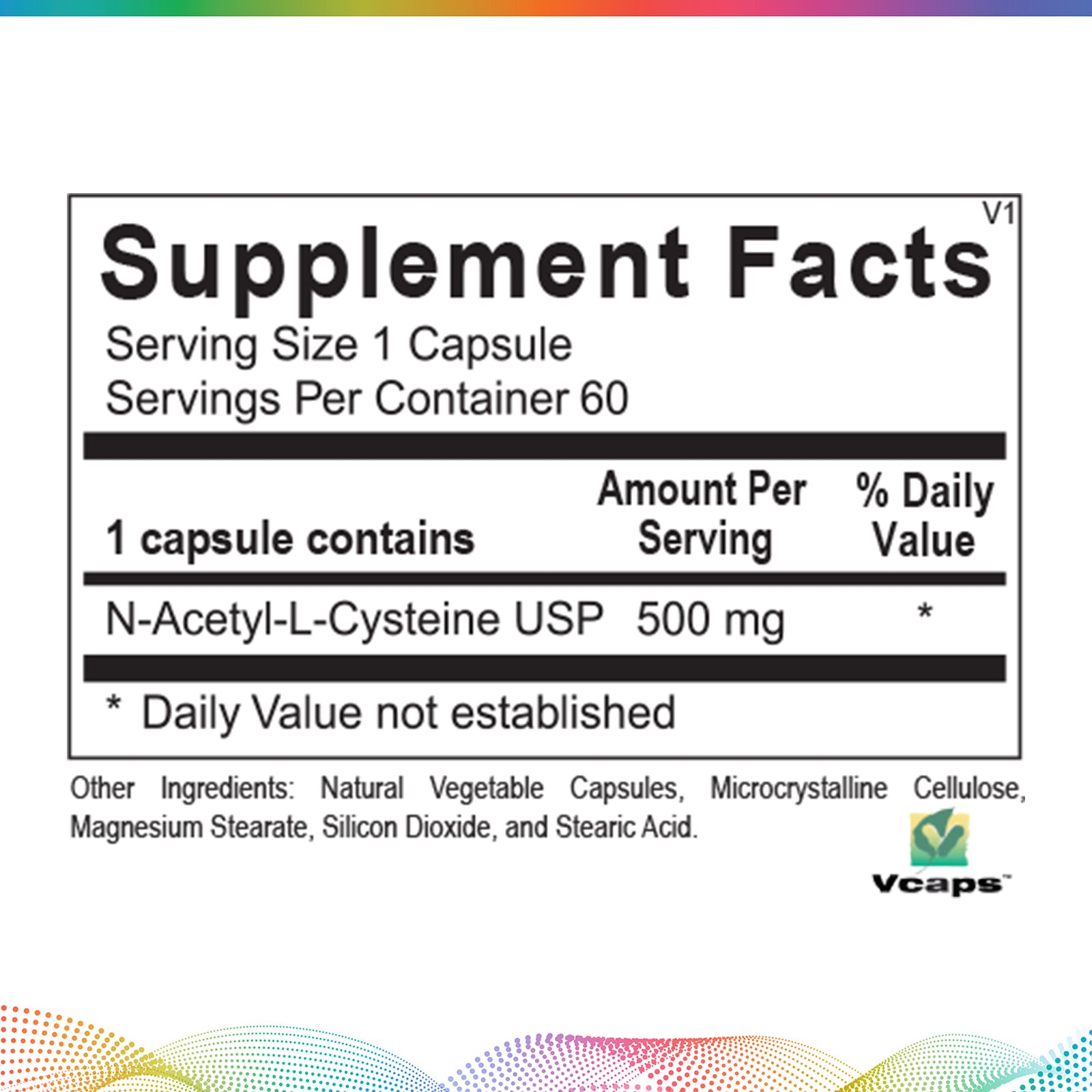 N-Acetyl Cysteine - 500 mg, 60 Capsules