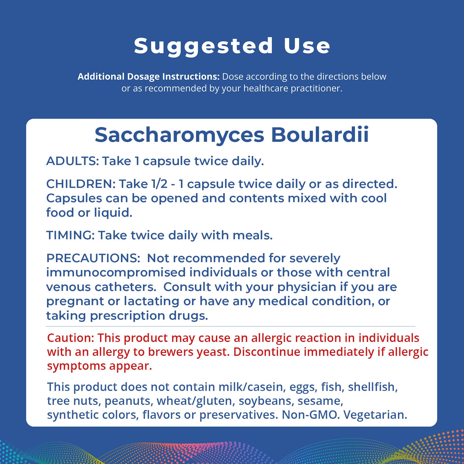 Saccharomyces Boulardii, 60 Capsules