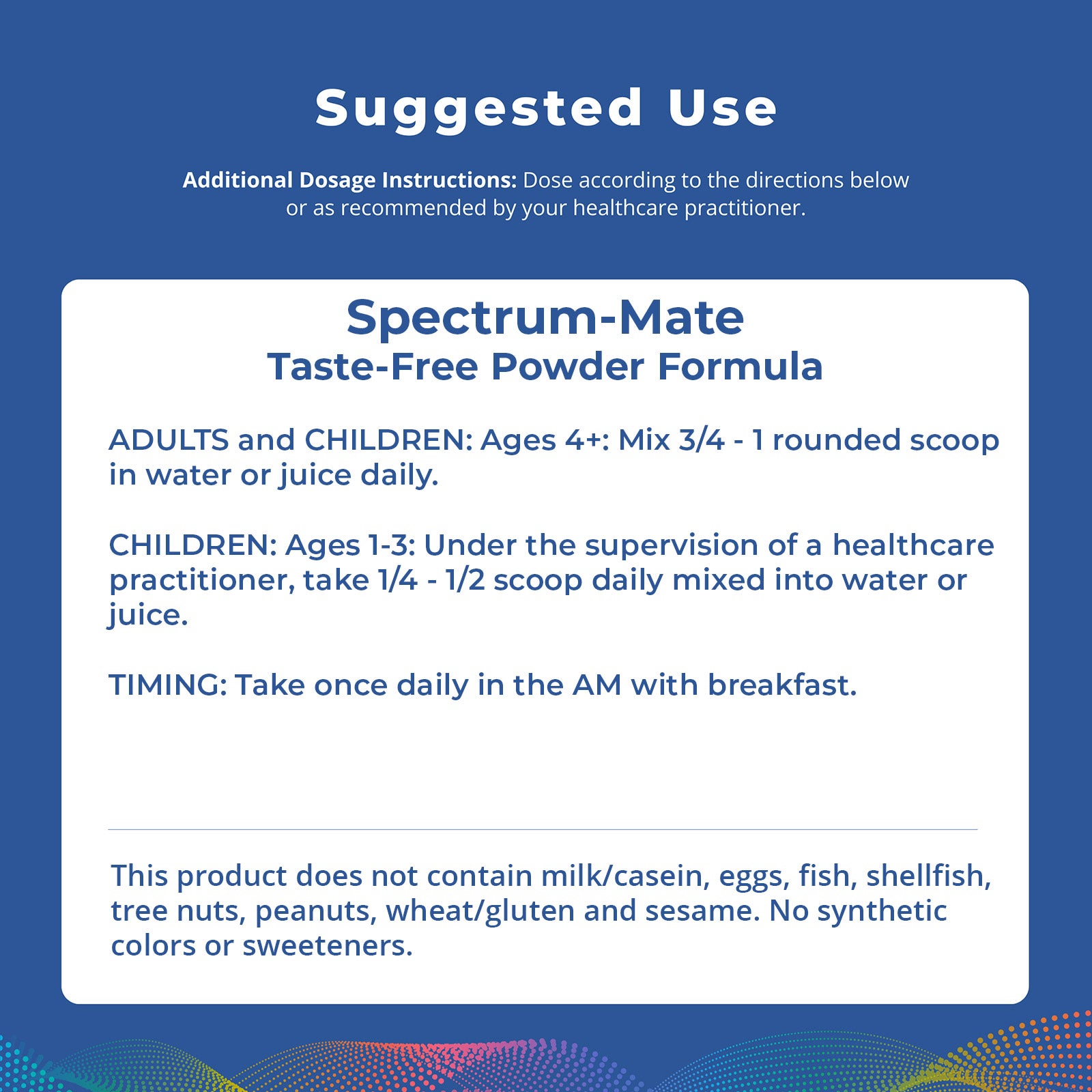 Spectrum-Mate Powder, Taste-Free