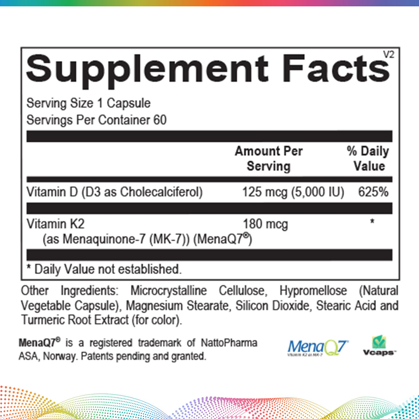 D3 Plus K2, 60 Capsules