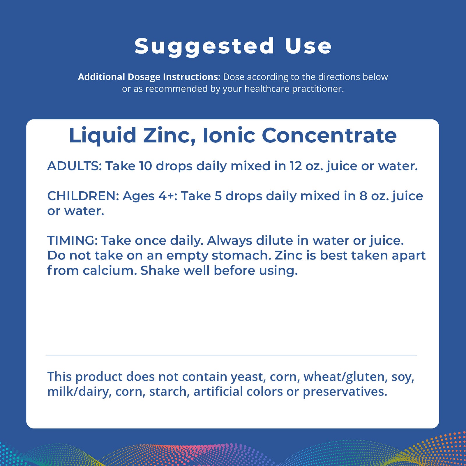 Liquid Zinc Ionic Concentrate, 60 ml