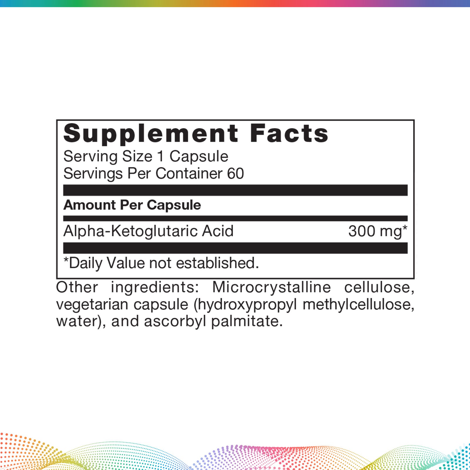 Ácido alfa-cetoglutárico - 300 mg, 60 cápsulas 