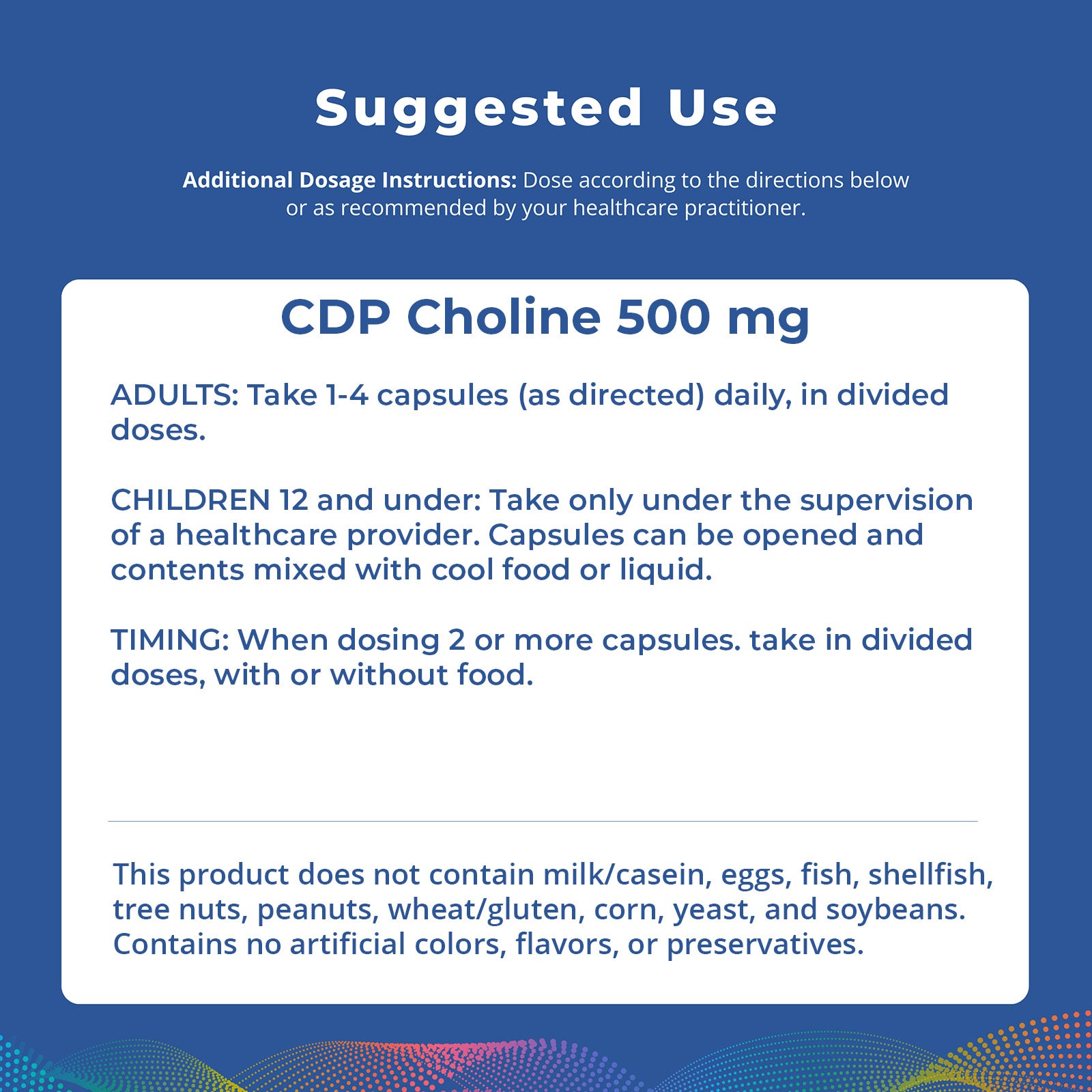 CDP Choline 500 mg, 60 Capsules