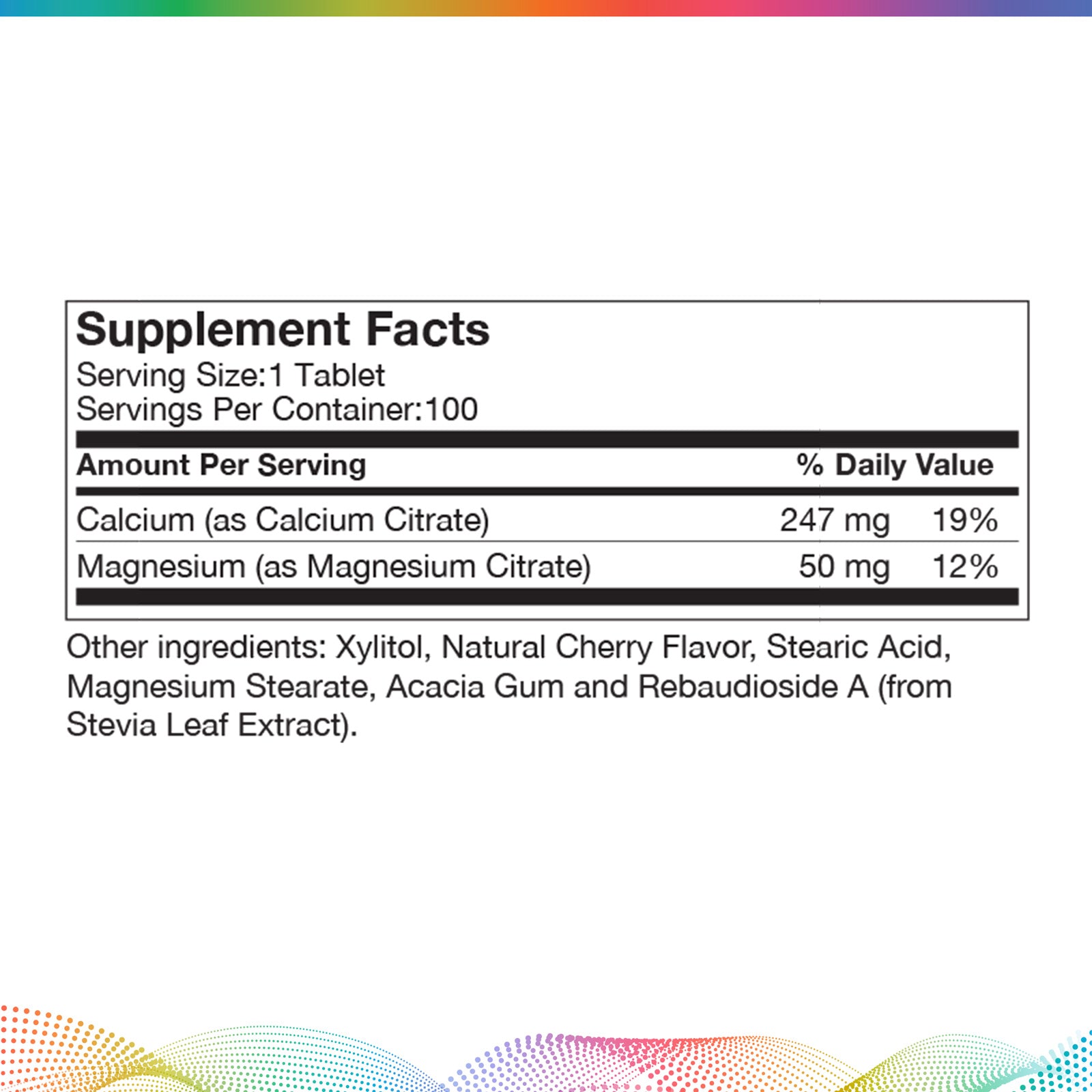 Calcium Chew. w/ Magnesium - 100 Tablets