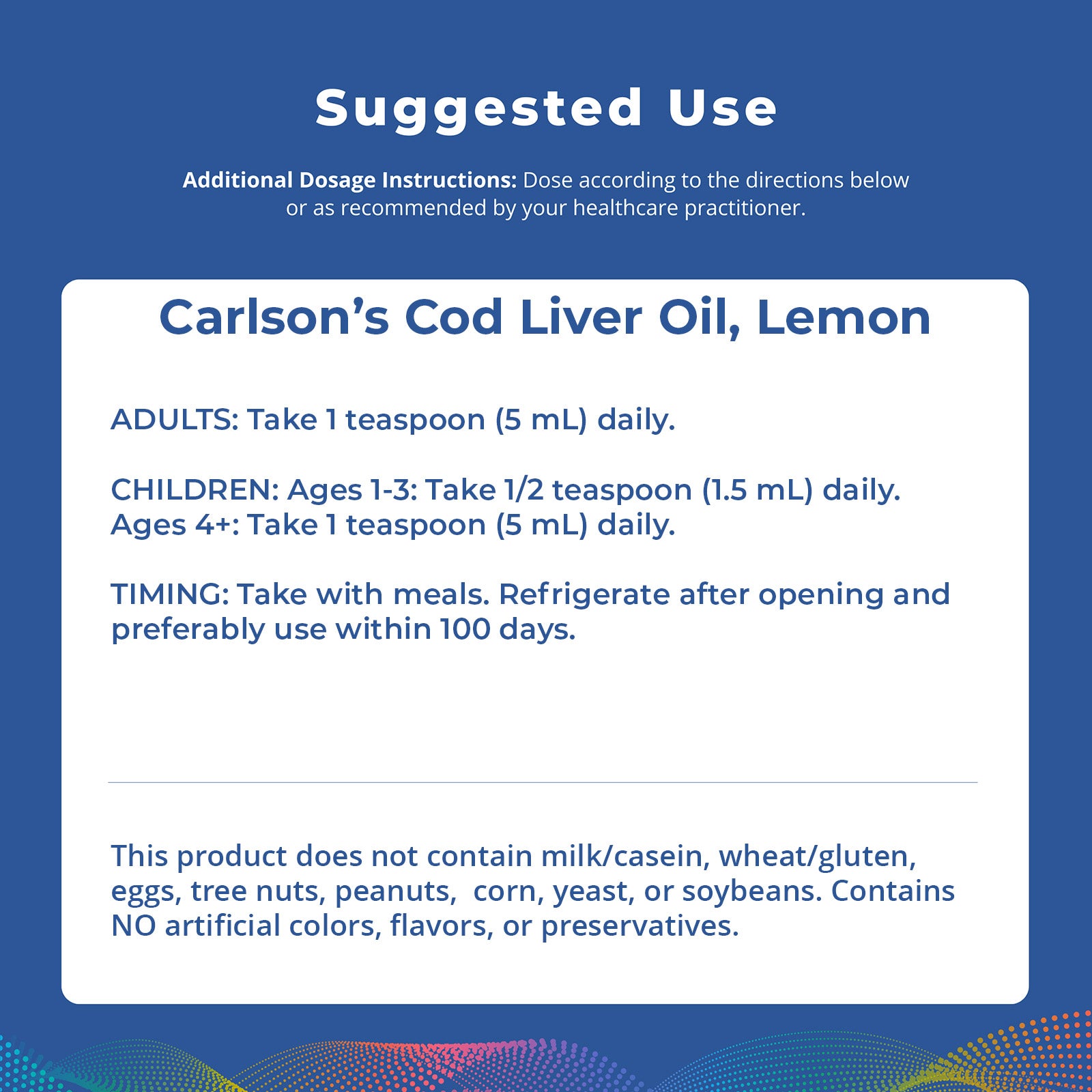 Carlson's Cod Liver Oil (Lemon) - 500 ml.