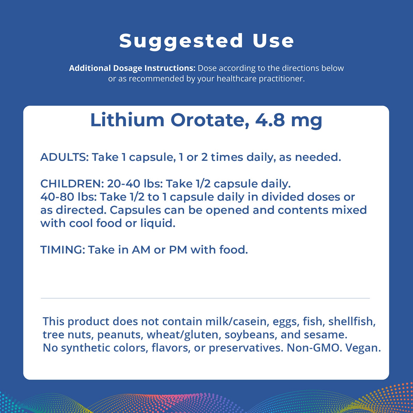 Lithium Orotate 4.8 mg, 120 Capsules