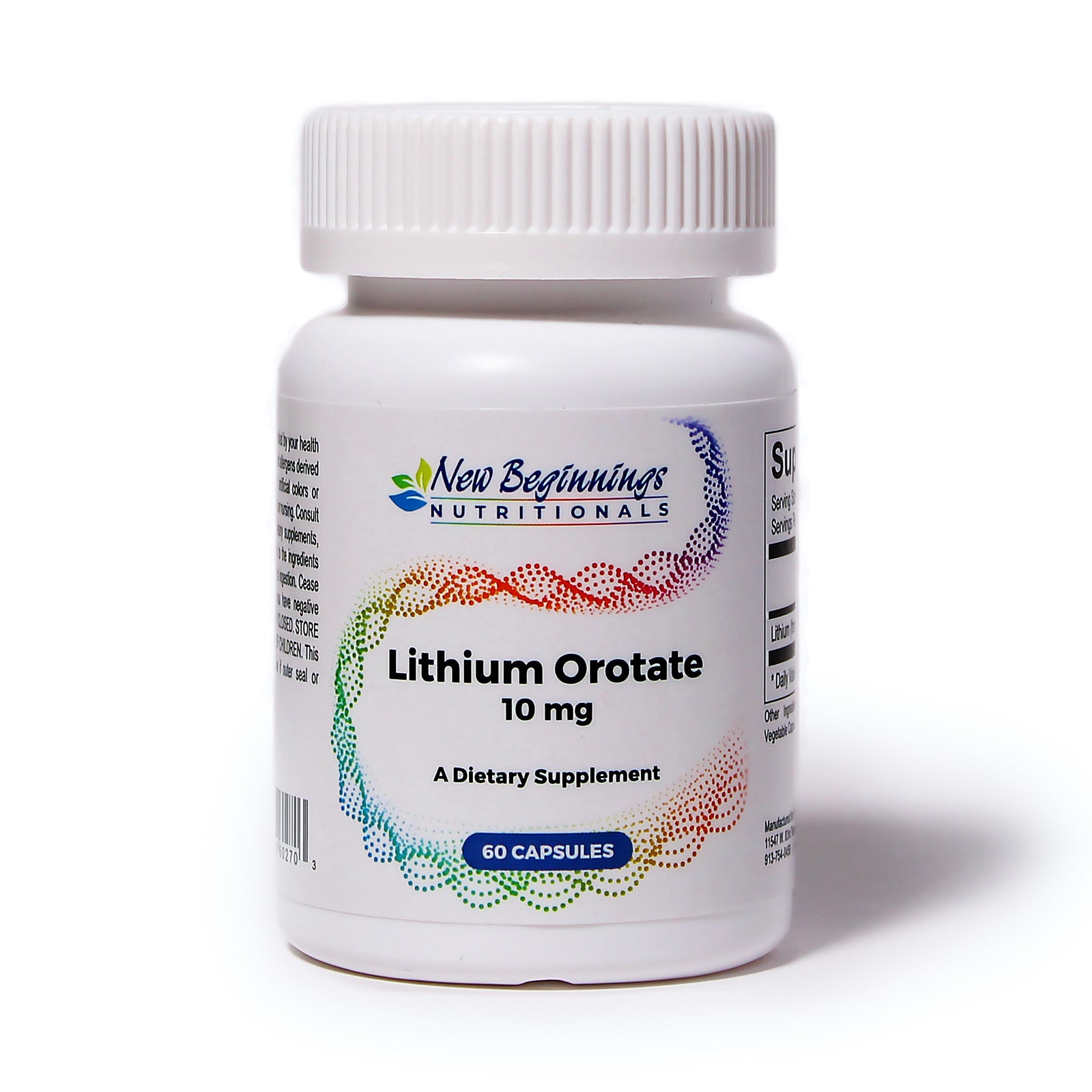 Lithium Orotate 10mg, 60 Capsules