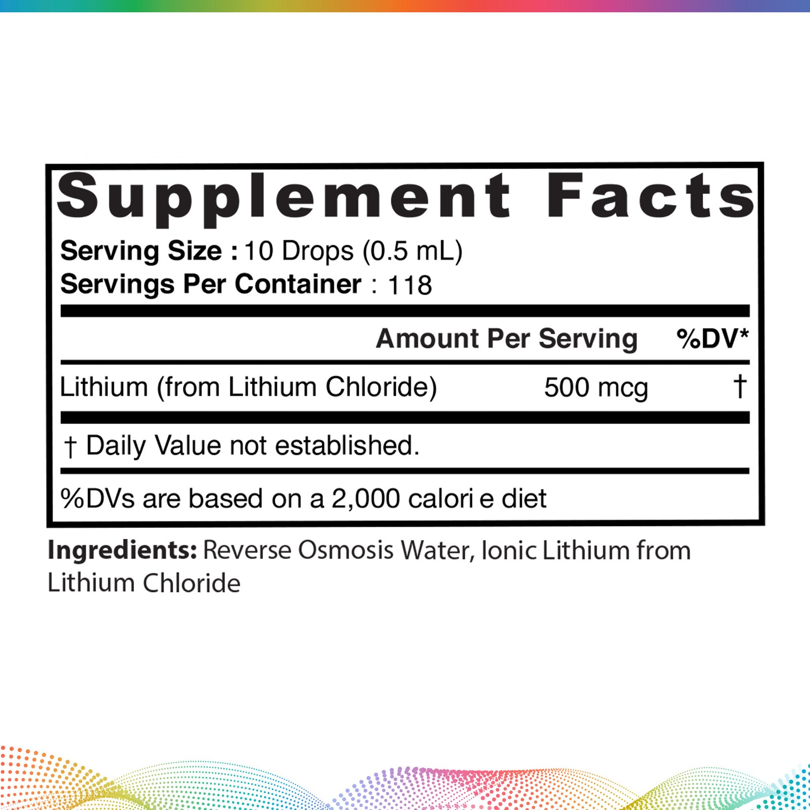 Liquid Lithium Ionic Concentrate, 60 ml