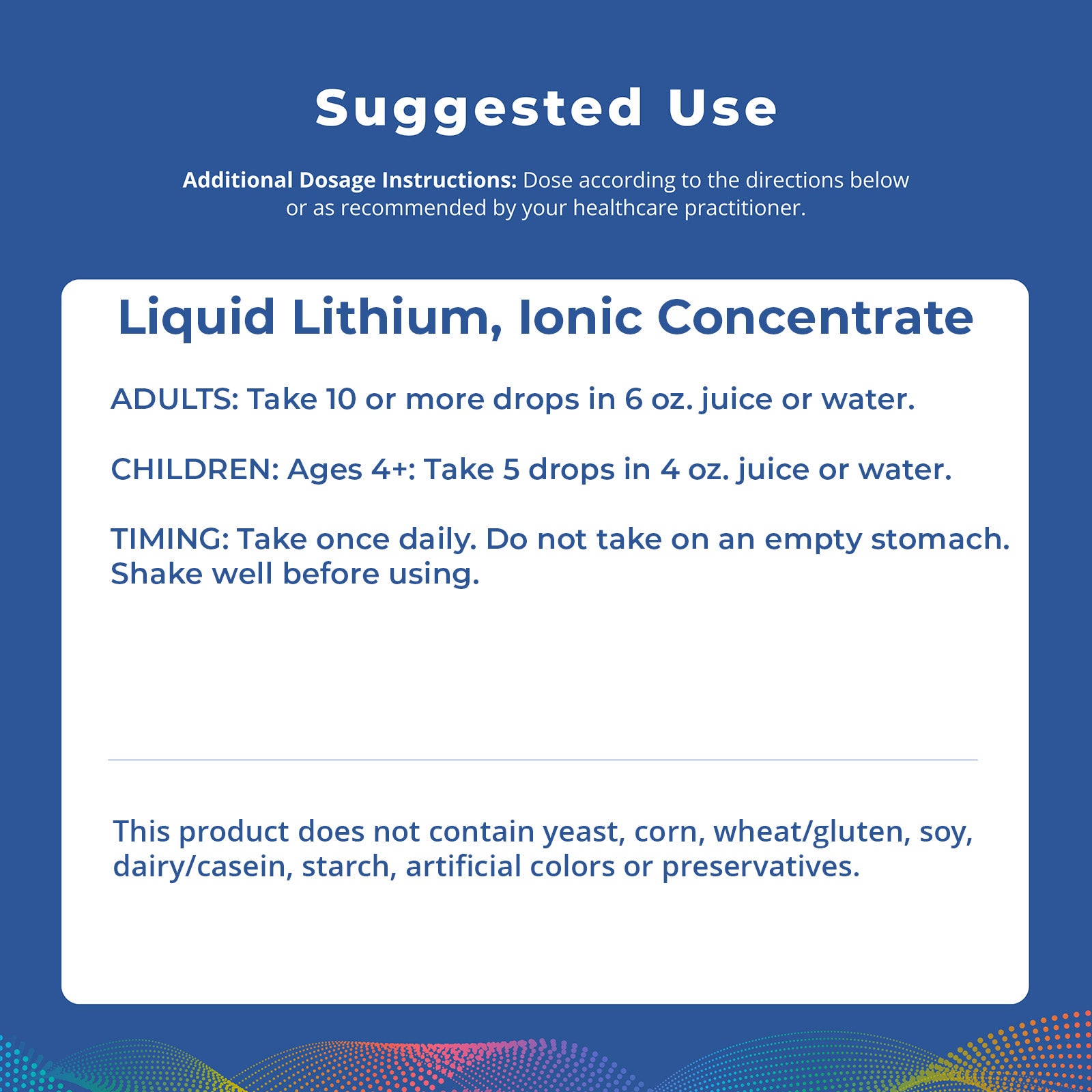 Concentrado de iones de litio líquido, 60 ml
