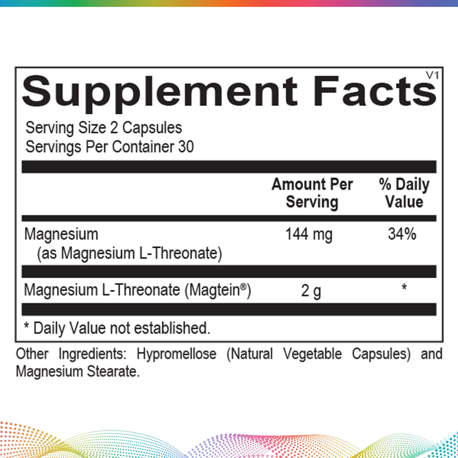 Magnesium L-Threonate, 60 caps.