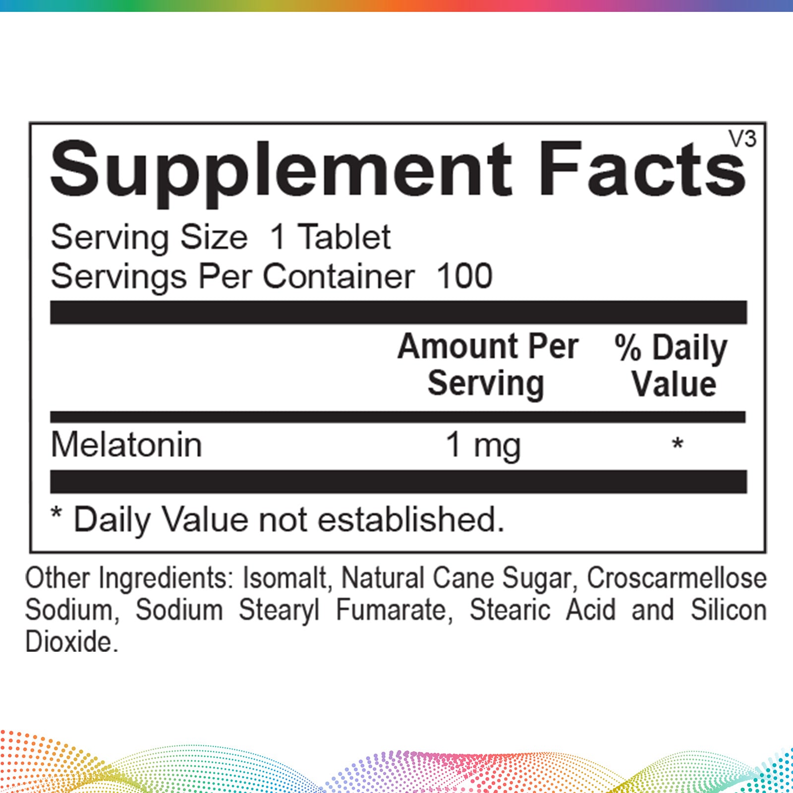 Melatonina 1 mg, 100 comprimidos 