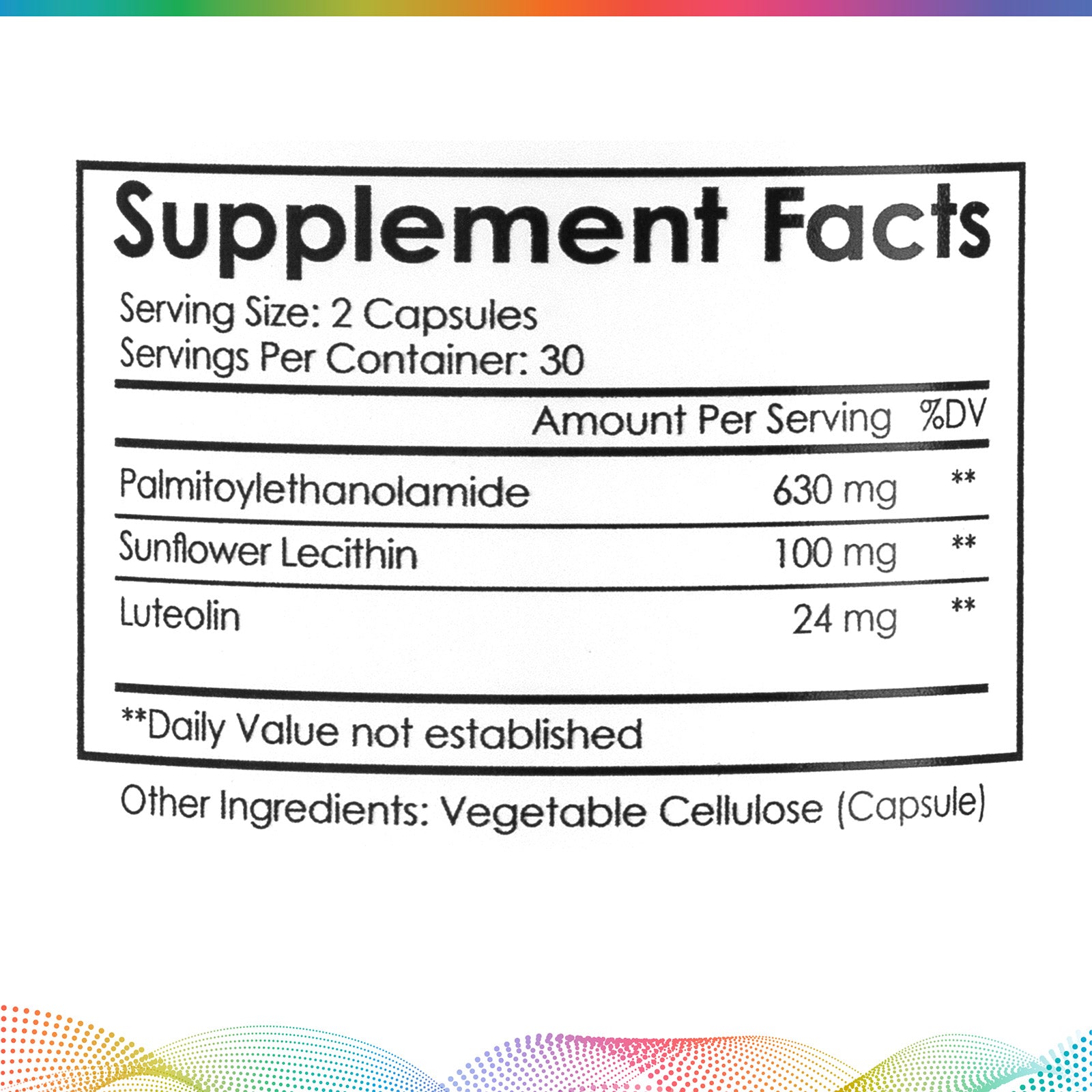 Mirica Palmitoylethanolamide & Luteolin, 60 Capsules