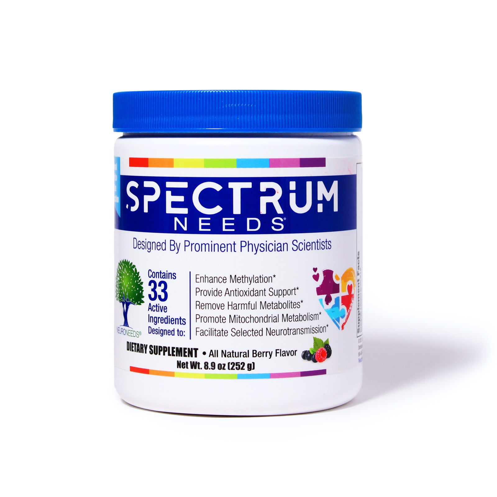 SpectrumNeeds 264g, Berry-Flavored Powder