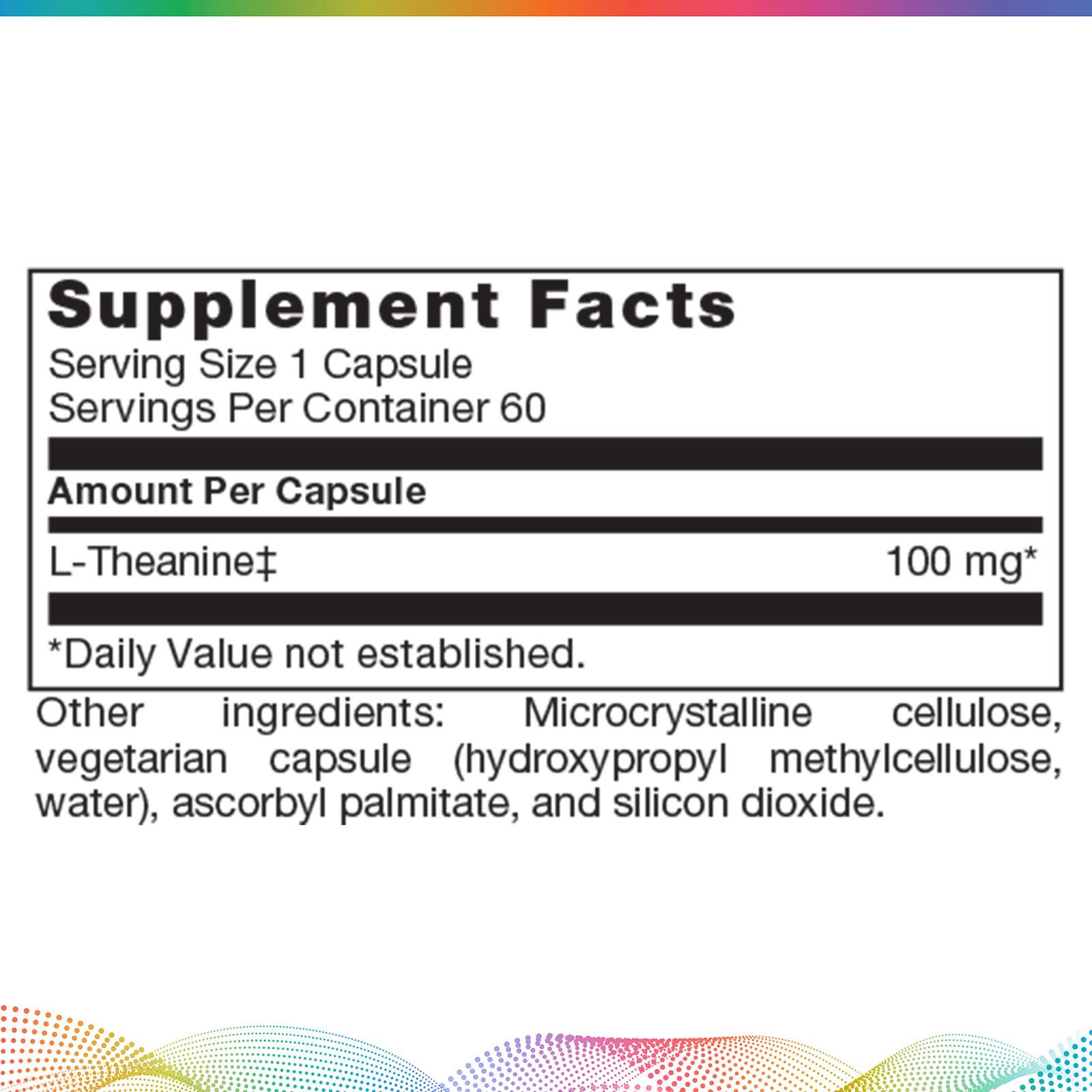 L-teanina - 100 mg, 60 cápsulas