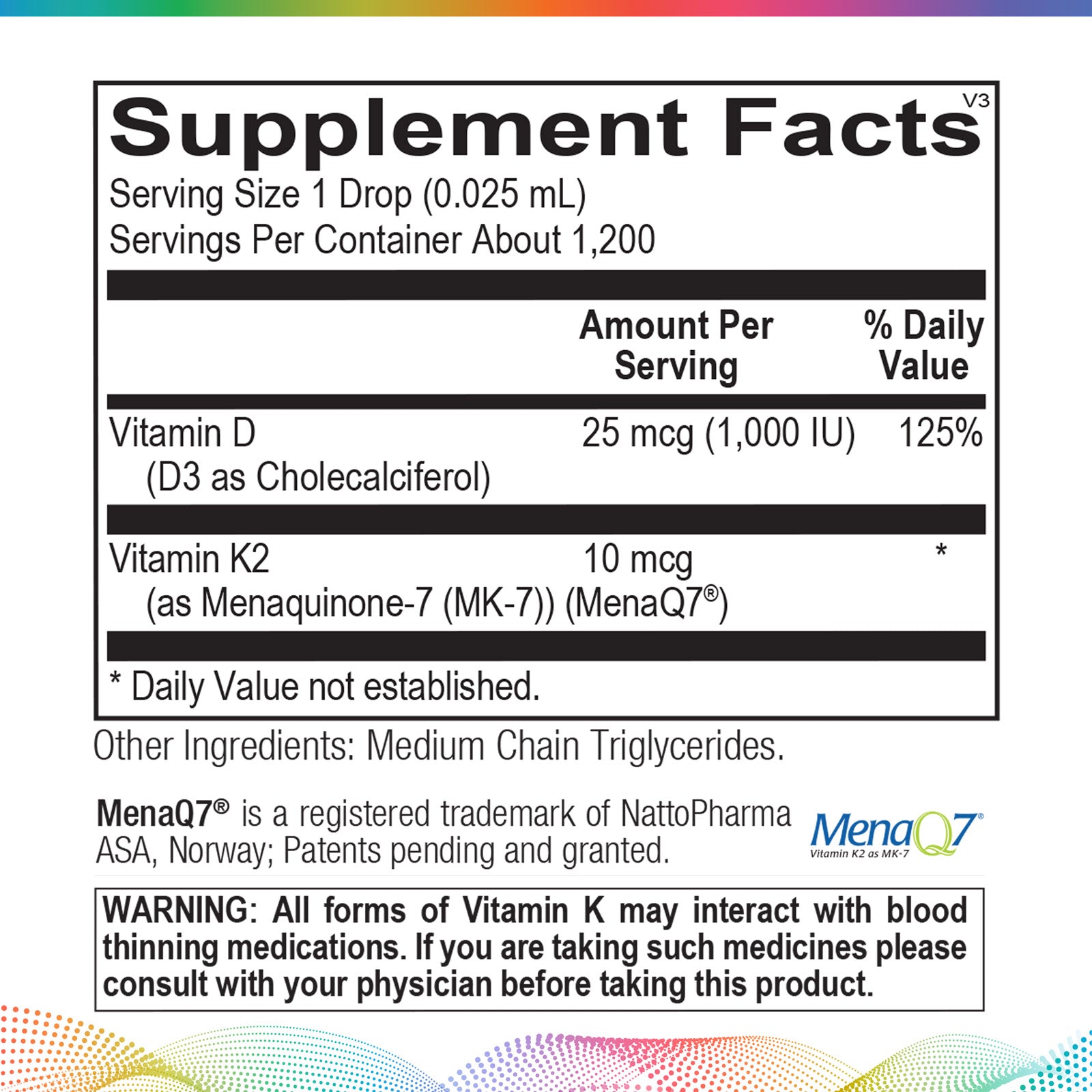 Liquid Vitamin D3 Plus K2, 30 ml