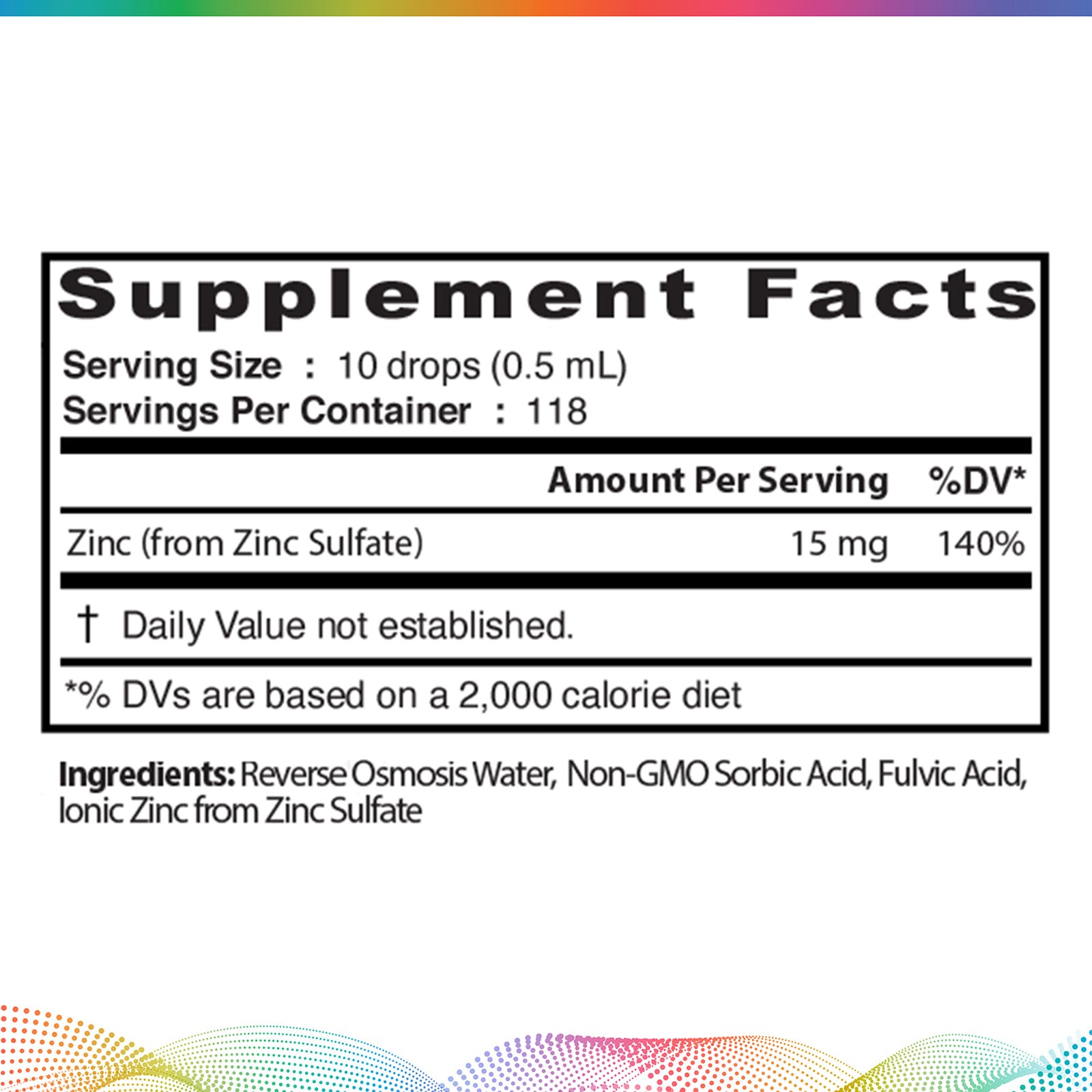 Liquid Zinc Ionic Concentrate, 60 ml