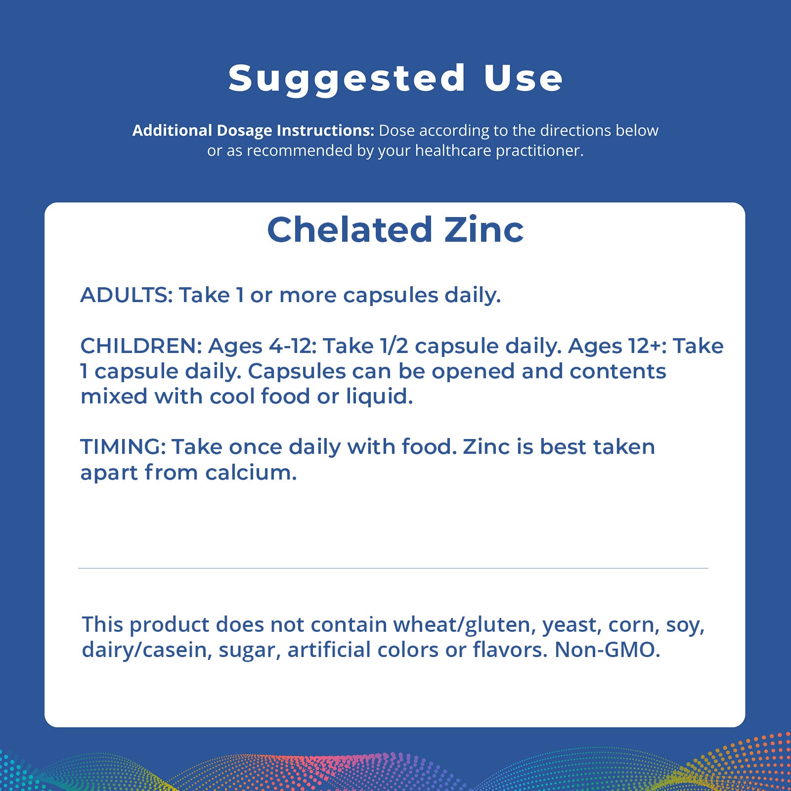 Chelated Zinc - 54 mg, 60 Capsules