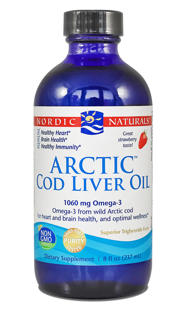 Nordic Naturals Arctic Cod Liver Oil, Strawberry (8 fl. oz) Essential