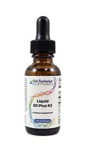 Liquid Vitamin D3 Plus K2 (1 fl oz) - NEW!